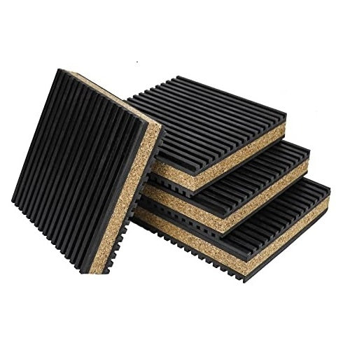 Easyflex Anti Vibration Cork Sandwich Rubber Pads, Pack of 4